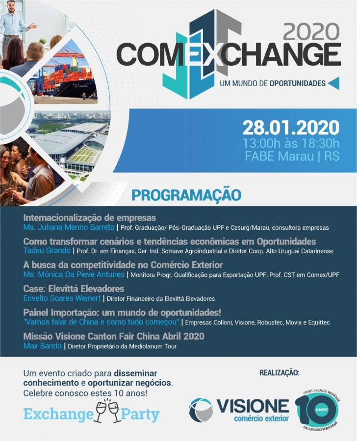 Convite para o Comex Exchange 2020 & Missão Empresarial à China