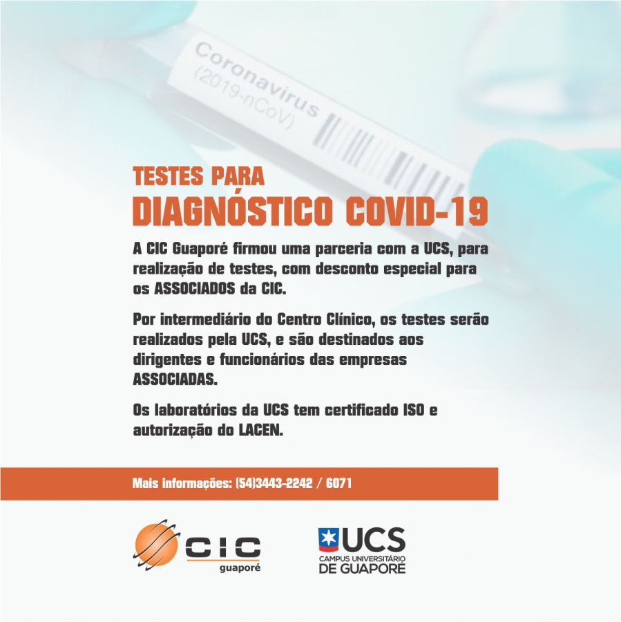 Testes para diagnóstico COVID-19