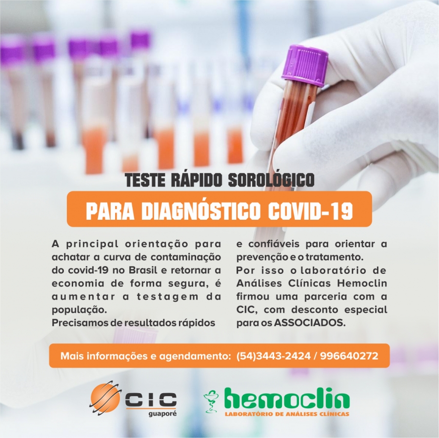 Teste Rápido Sorológico para Diagnóstico da Covid-19